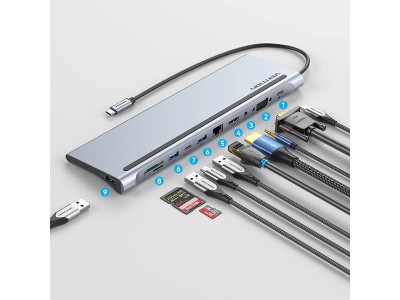 Багатофункціональна докстанція Vention 11-в-1 — максимум можливостей у компактному рішенні