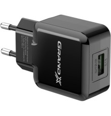 Зарядний пристрій Grand-X CH-03B (5V/2,1A) Black (CH-03B)