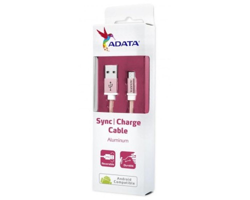 Дата кабель USB 2.0 AM to Micro 5P 1.0m Rose Golden ADATA (AMUCAL-100CMK-CRG)