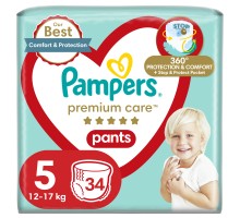 Підгузки Pampers Premium Care Pants Junior Розмір 5 (12-17 кг) 34 шт (8001090759870)