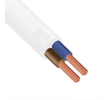Кабель силовий ЗЗКМ 2х0.5 кв.мм гибкий, плоский, 100м (ШВВП 2x0,5 ECG)