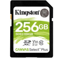 Карта пам'яті Kingston 256GB SDXC class 10 UHS-I U3 Canvas Select Plus (SDS2/256GB) 