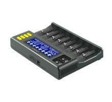 Зарядний пристрій для акумуляторів Liitokala 8 Slots, LCD дисплей, Li-ion/Ni-MH/Ni-Cd/AA/ААA/AAAA/С (Lii-S8) 