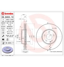 Гальмівний диск Brembo 09.8404.11