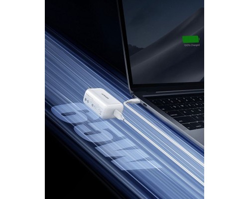 Зарядний пристрій Anker PowerPort III 65W Pod PPS+GaN (White) (A2712H21)