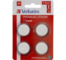 Батарейка Verbatim CR 2450 Lithium 3V * 4 (49535) 