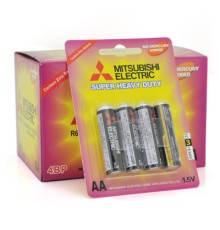 Батарейка Mitsubishi AA R6 Super Heavy Duty * 4 (MS/R6PU/4BP)