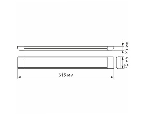Світильник Videx LED 27W 0,6М 5000K (VL-BN-27065)