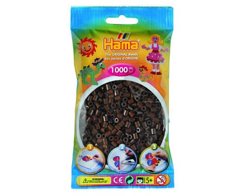 Набір для творчості Hama темно-коричневих намистин 1000 шт термомозаіка (207-12)