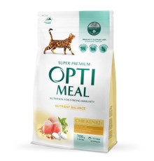 Сухий корм для кішок Optimeal зі смаком курки 700 г (4820215364676)