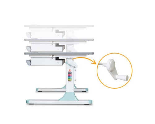 Парта Mealux Edmonton Multicolor Blue Lite (BD-610 W/MC + BL Lite)