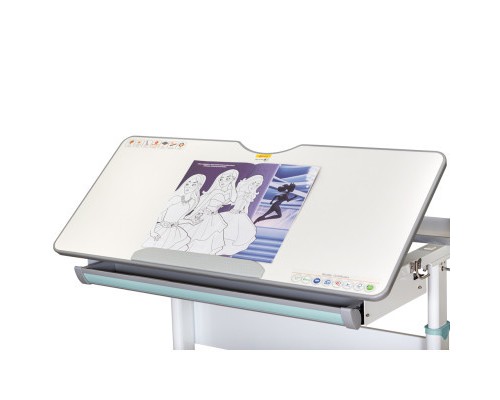 Парта Mealux Edmonton Multicolor Blue Lite (BD-610 W/MC + BL Lite)