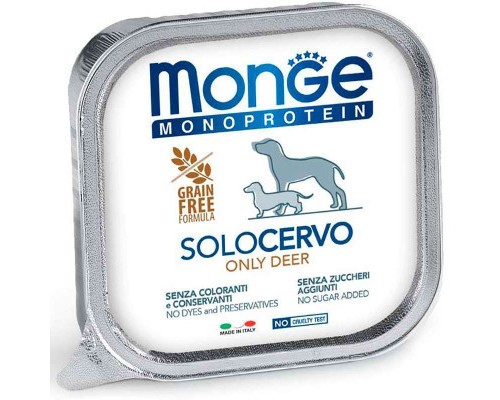 Консерви для собак Monge Dog Solo 100% оленина 150 г (8009470014175)
