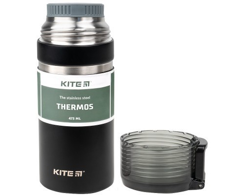 Поїльник-непроливайка Kite термос 473 мл, чорний (K21-320-03)