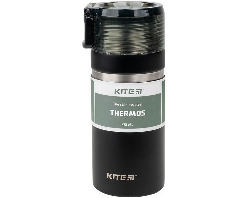 Поїльник-непроливайка Kite термос 473 мл, чорний (K21-320-03)