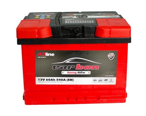 Акумулятор автомобільний CARBON 60 Ah/12V (CRB60-01)