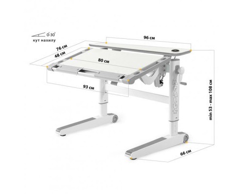 Парта Mealux Ergowood M Multicolor TG Energy (BD-800 TG/MC Energy)
