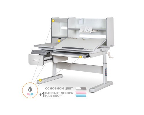 Парта Evo-kids Florida Multicolor Gray (Evo-52 WG + G Multicolor)