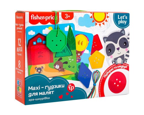 Розвиваюча іграшка Vladi Toys Гра-шнурівка Fisher Price Maxi-ґудзики (укр) (VT2905-22) Розвиваюча іграшка Vladi Toys Гра-шнурівка Fisher Price Maxi-ґудзики (укр) (VT2905-22)