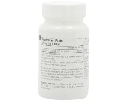 Трави Source Naturals Бромелайн 500мг, 60 таблеток (SNS-01354)