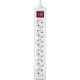 Мережевий фільтр живлення REAL-EL RS-6 Protect M 5m, white (EL122300035)