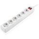 Мережевий фільтр живлення REAL-EL RS-6 Protect M 5m, white (EL122300035)