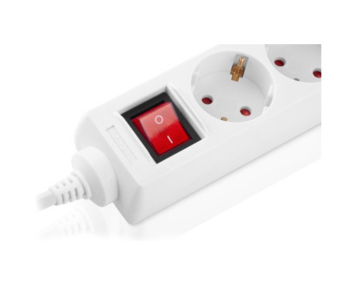 Мережевий фільтр живлення REAL-EL RS-6 Protect M 5m, white (EL122300035)