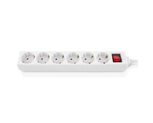 Мережевий фільтр живлення REAL-EL RS-6 Protect M 5m, white (EL122300035)