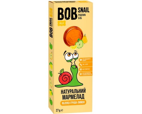 Мармелад Bob Snail Равлик Боб яблуко-груша-лимон 27 г (4820219344209)