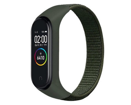 Ремінець до фітнес браслета BeCover Nylon Style для Xiaomi Mi Smart Band 7 Khaki (707661)