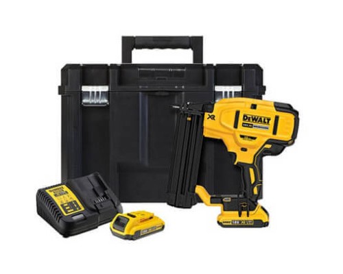 Цвяхозабивач DeWALT 18В, діаметр/довжина цвяха 1.6/63 мм, 2 АКБ, ЗП, кейс (DCN680D2)