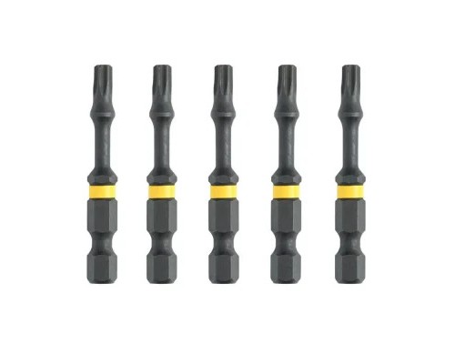 Набір біт DeWALT IMPACT TORSION, ударні, Torx, T15, L=57 мм, 5 шт (DT7394T)