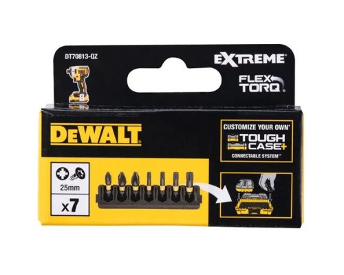Набір біт DeWALT в касеті для Tough Case, FlexTorq, DT70813 (DT70813)