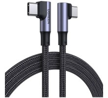 Дата кабель USB-C to USB-C 2.0m 5A 100W US335 90-degree Space Gray Ugreen (70698)