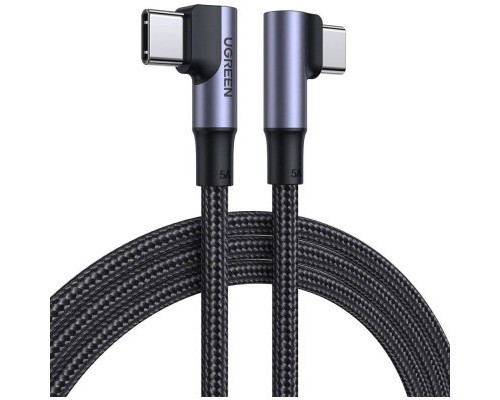 Дата кабель USB-C to USB-C 2.0m 5A 100W US335 90-degree Space Gray Ugreen (70698)