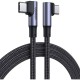 Дата кабель USB-C to USB-C 2.0m 5A 100W US335 90-degree Space Gray Ugreen (70698)
