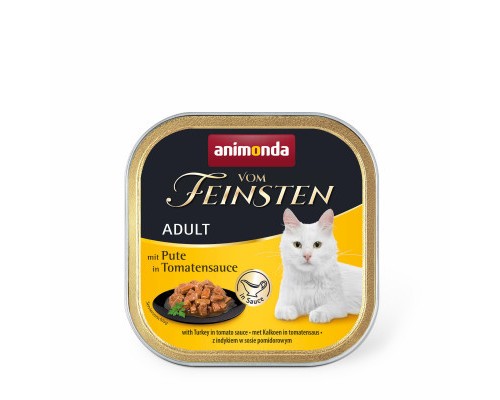 Вологий корм для кішок Animonda Vom Feinsten Adult with Turkey in Tomato sauce 100 г (4017721833608)