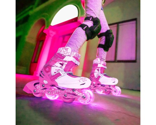 Роликові ковзани Neon Сombo Pink розмір 34-37 (NT10P4)