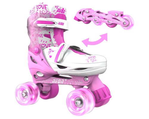 Роликові ковзани Neon Сombo Pink розмір 34-37 (NT10P4)