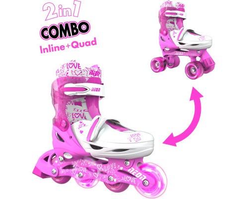Роликові ковзани Neon Сombo Pink розмір 34-37 (NT10P4)