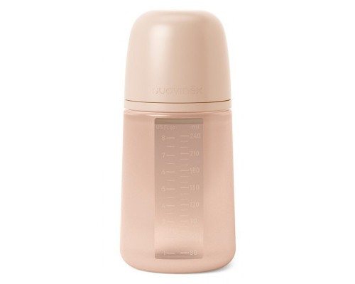 Пляшечка для годування Suavinex Colour Essence силіконова, повільний потік,240 мл, нюдова (308072)