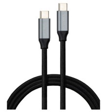 Дата кабель USB-C to USB-C 1.5m USB3.2 Gen2 100W 10GBps Nylon Vinga (VCPDCU3215)