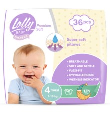 Підгузки Lolly Premium Soft 4 (7-18 кг) 36 шт (4820174981044)