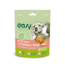 Ласощі для собак OASY TREATS Лосось та чорниця 80 г (8053017346229)