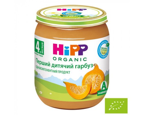 Дитяче пюре HiPP Перший дитячий гарбуз 125 г (1223093)