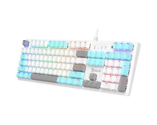 Клавіатура A4Tech Bloody S510R RGB BLMS Switch Red USB Icy White (Bloody S510R Icy White)