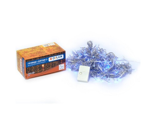 Гірлянда Delux Curtain С 240LED 2х2 м синій/прозорий IP20 (90017993)