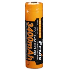 Акумулятор Fenix 18650 3400 mAh micro usb зарядка (ARB-L18-3400U)