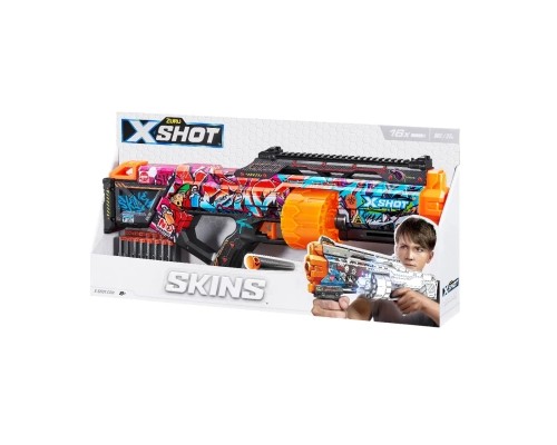 Іграшкова зброя Zuru X-Shot Швидкострільний бластер Skins Last Stand Graffiti (16 патронів) (36518B)
