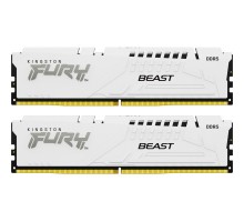 Модуль пам'яті для комп'ютера DDR5 32GB (2x16GB) 5200 MHz FURY Beast White Kingston Fury (ex.HyperX) (KF552C40BWK2-32)
